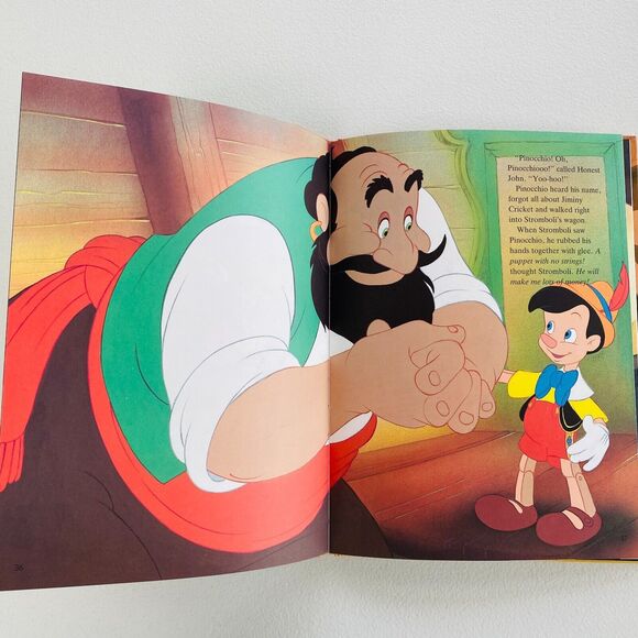 Walt Disney's Pinocchio Hard Cover Book Vintage 1986 Near Mint LGBS03 - Picture 2 of 4